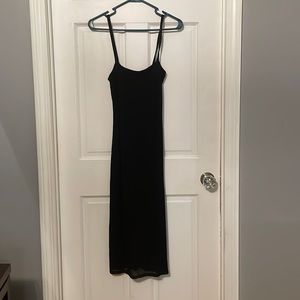 Black sheath dress